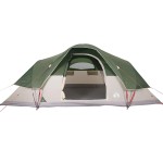vidaXL Cort de camping cupolă pentru 9 persoane, verde, impermeabil
