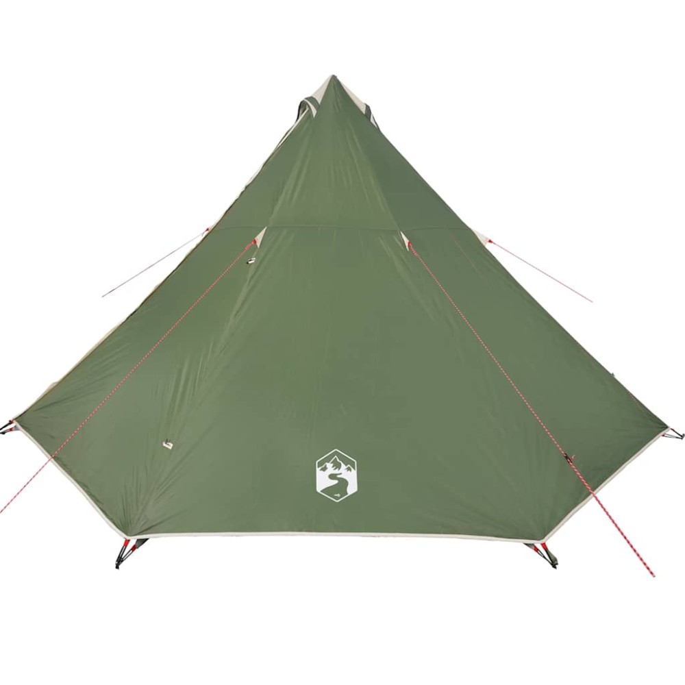 vidaXL Cort de familie Tipi pentru 8 persoane, verde, impermeabil