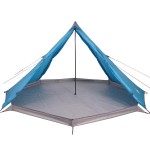 vidaXL Cort de familie Tipi pentru 8 persoane, albastru, impermeabil vidaXL Cort de familie Tipi pentru 8 persoane, albastru, impermeabil