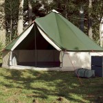 vidaXL Cort de familie Tipi pentru 6 persoane, verde, impermeabil vidaXL Cort de familie Tipi pentru 6 persoane, verde, impermeabil