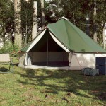 vidaXL Cort de familie Tipi pentru 6 persoane, verde, impermeabil vidaXL Cort de familie Tipi pentru 6 persoane, verde, impermeabil