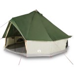 vidaXL Cort de familie Tipi pentru 6 persoane, verde, impermeabil vidaXL Cort de familie Tipi pentru 6 persoane, verde, impermeabil