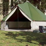 vidaXL Cort de familie Tipi pentru 8 persoane, verde, impermeabil vidaXL Cort de familie Tipi pentru 8 persoane, verde, impermeabil