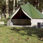 vidaXL Cort de familie Tipi pentru 8 persoane, verde, impermeabil vidaXL Cort de familie Tipi pentru 8 persoane, verde, impermeabil