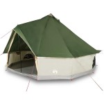 vidaXL Cort de familie Tipi pentru 8 persoane, verde, impermeabil vidaXL Cort de familie Tipi pentru 8 persoane, verde, impermeabil