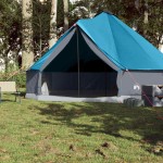 vidaXL Cort de familie Tipi pentru 8 persoane, albastru, impermeabil vidaXL Cort de familie Tipi pentru 8 persoane, albastru, impermeabil