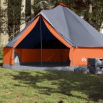 vidaXL Cort de familie Tipi pentru 8 persoane gri impermeabil vidaXL Cort de familie Tipi pentru 8 persoane gri impermeabil