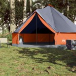 vidaXL Cort de familie Tipi pentru 8 persoane gri impermeabil vidaXL Cort de familie Tipi pentru 8 persoane gri impermeabil