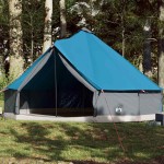 vidaXL Cort de familie Tipi pentru 12 persoane, albastru, impermeabil vidaXL Cort de familie Tipi pentru 12 persoane, albastru, impermeabil