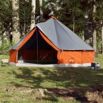 vidaXL Cort de familie Tipi pentru 12 persoane gri impermeabil vidaXL Cort de familie Tipi pentru 12 persoane gri impermeabil