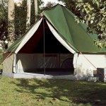 vidaXL Cort de familie Tipi pentru 10 persoane, verde, impermeabil vidaXL Cort de familie Tipi pentru 10 persoane, verde, impermeabil