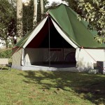 vidaXL Cort de familie Tipi pentru 10 persoane, verde, impermeabil vidaXL Cort de familie Tipi pentru 10 persoane, verde, impermeabil