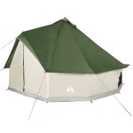 vidaXL Cort de familie Tipi pentru 10 persoane, verde, impermeabil vidaXL Cort de familie Tipi pentru 10 persoane, verde, impermeabil