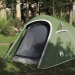 vidaXL Cort de camping pentru 3 persoane, verde, impermeabil