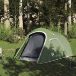 vidaXL Cort de camping pentru 3 persoane, verde, impermeabil