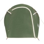 vidaXL Cort de camping pentru 3 persoane, verde, impermeabil