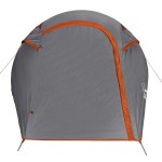 vidaXL Cort de camping tunel 3 persoane, gri/portocaliu, impermeabil