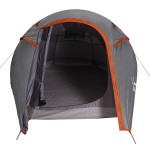 vidaXL Cort de camping tunel 3 persoane, gri/portocaliu, impermeabil