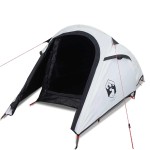 vidaXL Cort camping tunel 3 persoane, alb, țesătură opacă, impermeabil vidaXL Cort camping tunel 3 persoane, alb, țesătură opacă, impermeabil