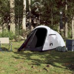 vidaXL Cort camping tunel 2 persoane, alb, țesătură opacă, impermeabil vidaXL Cort camping tunel 2 persoane, alb, țesătură opacă, impermeabil