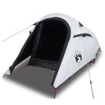 vidaXL Cort camping tunel 2 persoane, alb, țesătură opacă, impermeabil vidaXL Cort camping tunel 2 persoane, alb, țesătură opacă, impermeabil