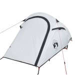 vidaXL Cort camping tunel 2 persoane, alb, țesătură opacă, impermeabil vidaXL Cort camping tunel 2 persoane, alb, țesătură opacă, impermeabil