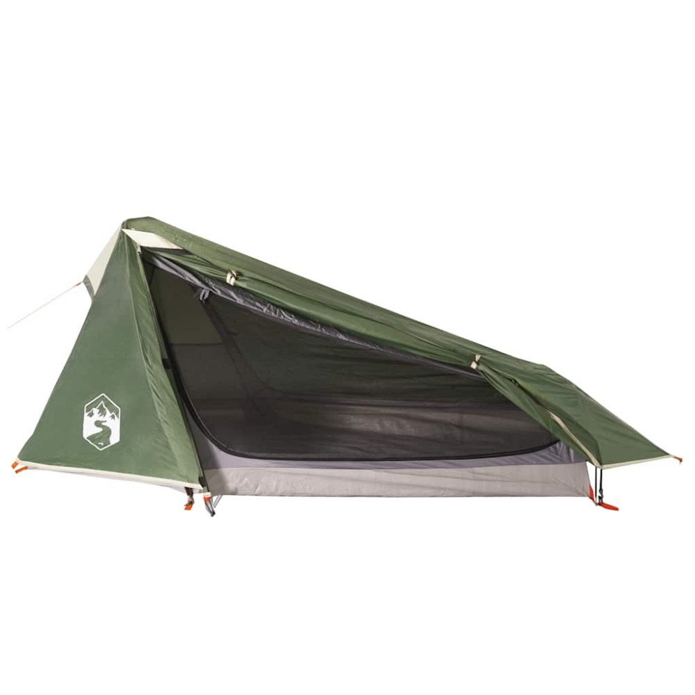 vidaXL Cort de camping tunel pentru 1 persoană, verde, impermeabil