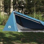 vidaXL Cort de camping tunel pentru 1 persoană, albastru, impermeabil vidaXL Cort de camping tunel pentru 1 persoană, albastru, impermeabil