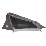 vidaXL Cort de camping tunel 1 persoane, gri/portocaliu, impermeabil