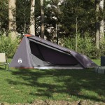 vidaXL Cort de camping tunel 1 persoane, gri/portocaliu, impermeabil