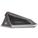 vidaXL Cort de camping tunel 1 persoane, gri/portocaliu, impermeabil
