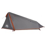 vidaXL Cort de camping tunel 1 persoane, gri/portocaliu, impermeabil