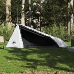 vidaXL Cort camping tunel 1 persoană, alb, țesătură opacă, impermeabil vidaXL Cort camping tunel 1 persoană, alb, țesătură opacă, impermeabil