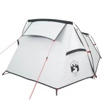 vidaXL Cort camping tunel 2 persoane, alb, țesătură opacă, impermeabil vidaXL Cort camping tunel 2 persoane, alb, țesătură opacă, impermeabil
