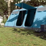 vidaXL Cort de familie tunel pentru 8 persoane, albastru, impermeabil