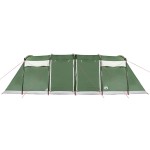vidaXL Cort de familie tunel, 10 persoane, verde, impermeabil