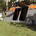 vidaXL Cort de familie tunel 10 persoane, gri/portocaliu, impermeabil vidaXL Cort de familie tunel 10 persoane, gri/portocaliu, impermeabil