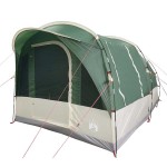 vidaXL Cort de camping pentru 3 persoane, verde, impermeabil