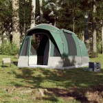 vidaXL Cort de camping pentru 3 persoane, verde, impermeabil