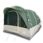 vidaXL Cort de camping pentru 3 persoane, verde, impermeabil