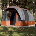 vidaXL Cort de camping tunel 3 persoane, gri/portocaliu, impermeabil vidaXL Cort de camping tunel 3 persoane, gri/portocaliu, impermeabil