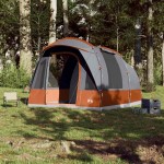 vidaXL Cort de camping tunel 3 persoane, gri/portocaliu, impermeabil vidaXL Cort de camping tunel 3 persoane, gri/portocaliu, impermeabil