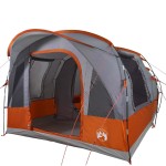 vidaXL Cort de camping tunel 3 persoane, gri/portocaliu, impermeabil vidaXL Cort de camping tunel 3 persoane, gri/portocaliu, impermeabil