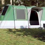 vidaXL Cort de camping tunel pentru 4 persoane, verde, impermeabil vidaXL Cort de camping tunel pentru 4 persoane, verde, impermeabil