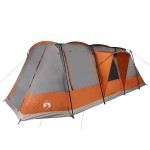 vidaXL Cort de camping tunel 4 persoane, gri/portocaliu, impermeabil vidaXL Cort de camping tunel 4 persoane, gri/portocaliu, impermeabil