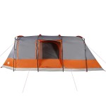 vidaXL Cort de camping tunel 4 persoane, gri/portocaliu, impermeabil vidaXL Cort de camping tunel 4 persoane, gri/portocaliu, impermeabil