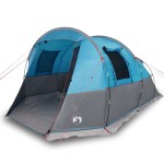 vidaXL Cort de camping tunel pentru 4 persoane, albastru, impermeabil vidaXL Cort de camping tunel pentru 4 persoane, albastru, impermeabil