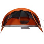 vidaXL Cort de camping pentru 6 persoane, gri/portocaliu, impermeabil