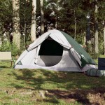 vidaXL Cort de camping cupolă pentru 2 persoane, verde, impermeabil