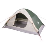 vidaXL Cort de camping cupolă pentru 2 persoane, verde, impermeabil